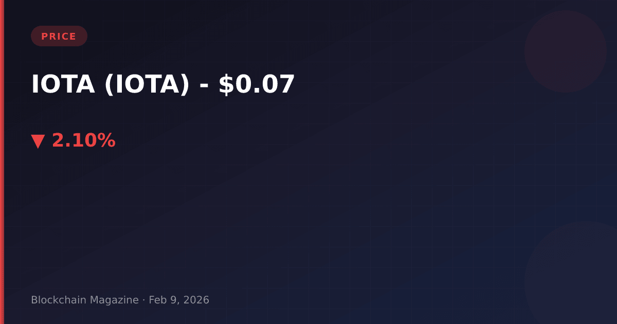 Iota (iota) price today, live chart & market cap | iota to usd converter