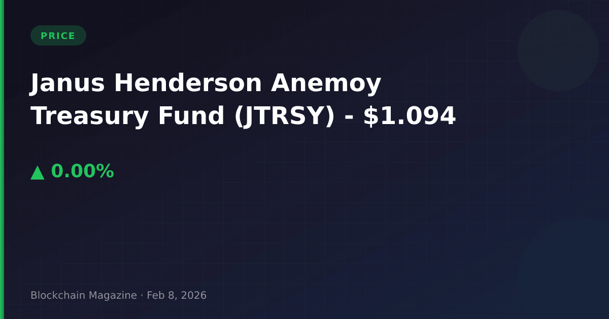 Janus henderson anemoy treasury fund (jtrsy) price today, chart & market cap | live jtrsy to usd