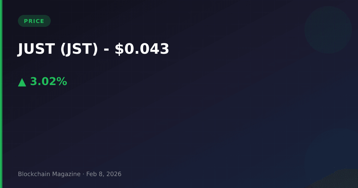 Just (jst) price today, live chart, market cap & jst to usd converter | real-time crypto data
