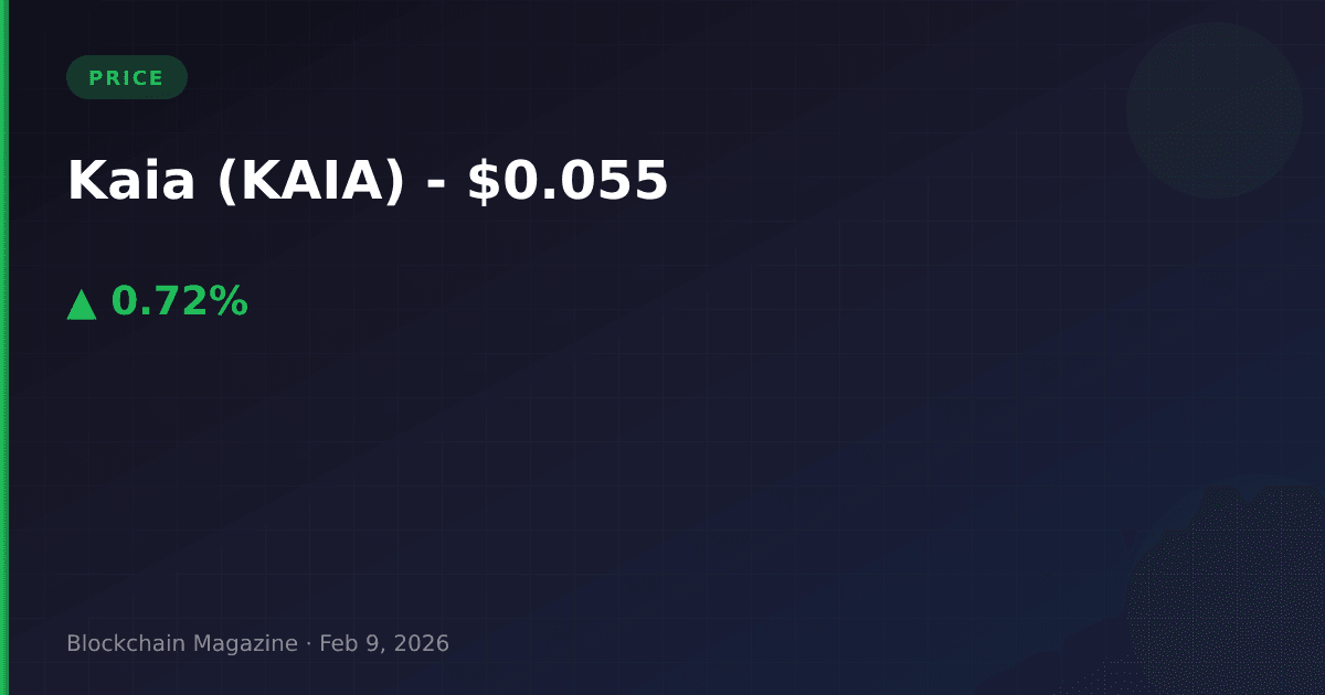 Kaia (kaia) price today, live chart & market cap | kaia to usd converter