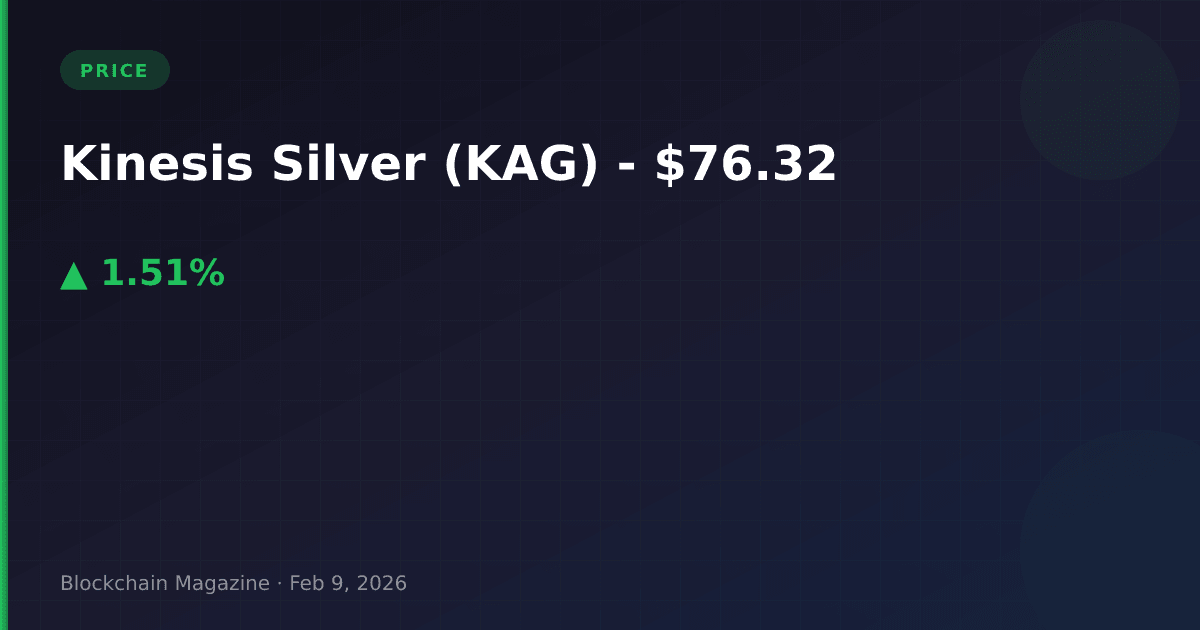 Kinesis silver (kag) price today, live chart & market cap | kag to usd converter