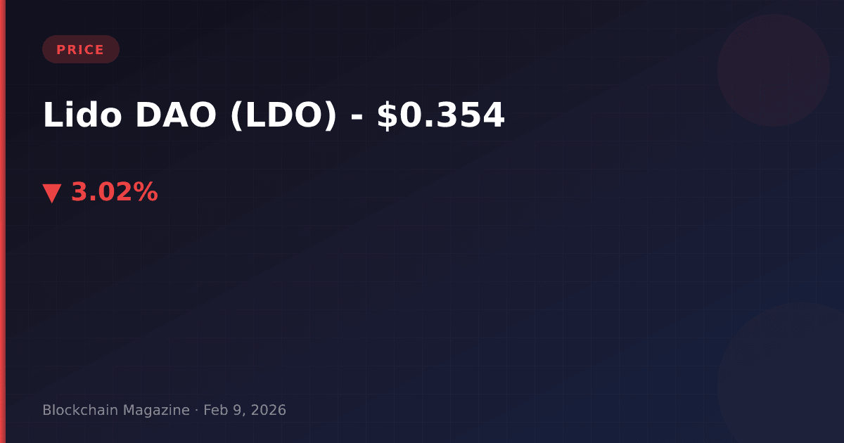 Lido dao (ldo) price today, chart & market cap | real-time ldo to usd