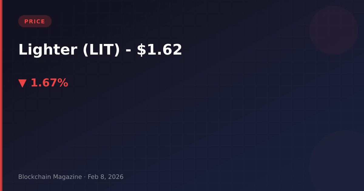Lighter (lit) price today, live chart & market cap | lit to usd converter