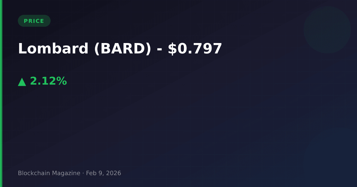 Lombard (bard) price today, live chart & market cap | bard to usd converter
