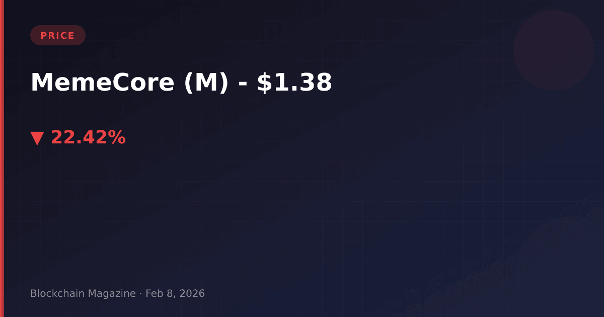 Memecore (m) price today, live chart & market cap | memecore to usd converter
