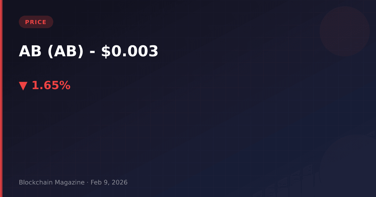 Ab price today | ab to usd live chart, market cap & price prediction 2026