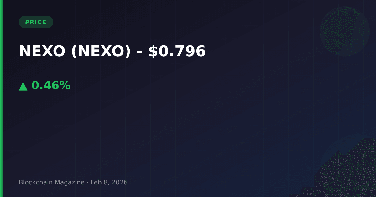 Nexo price today | nexo to usd live chart, market cap & analysis 2026