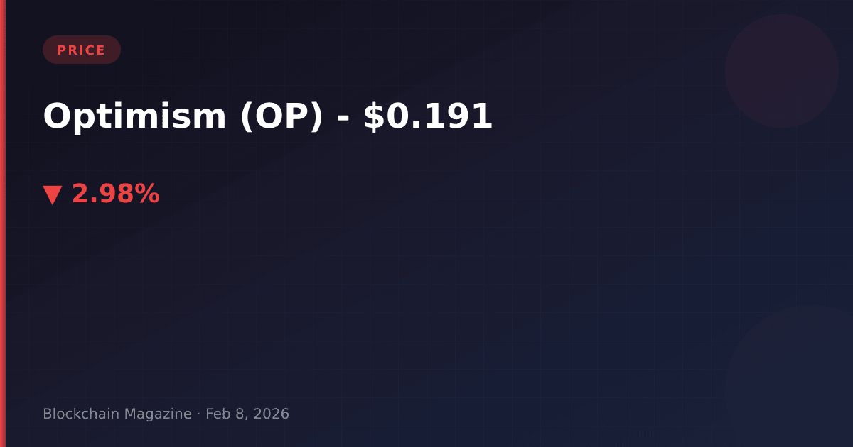 Optimism (op) price today, live chart & market cap | op to usd converter