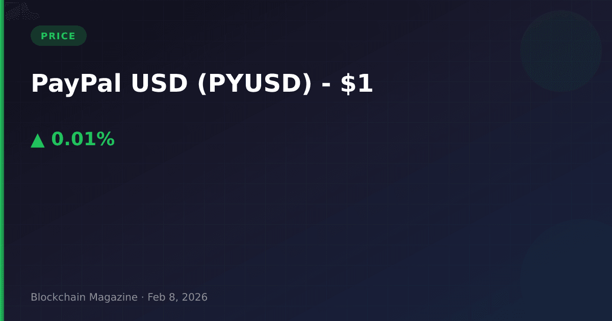 Paypal usd (pyusd) price today | live pyusd to usd chart & market cap