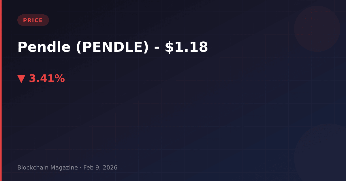 Pendle (pendle) price today, chart & market cap | live pendle to usd