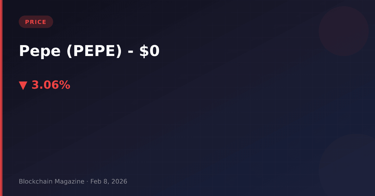 Pepe (pepe) price today, live chart & market cap | pepe to usd converter