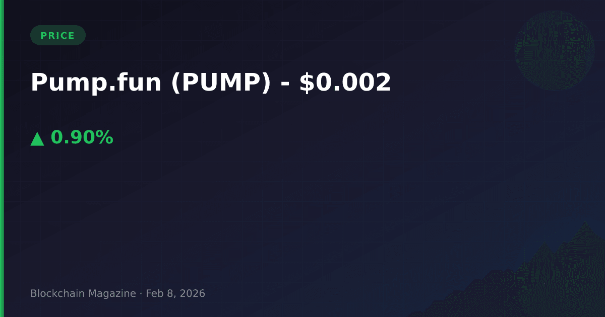 Pump. Fun (pump) price today: live chart, market cap & pump to usd converter
