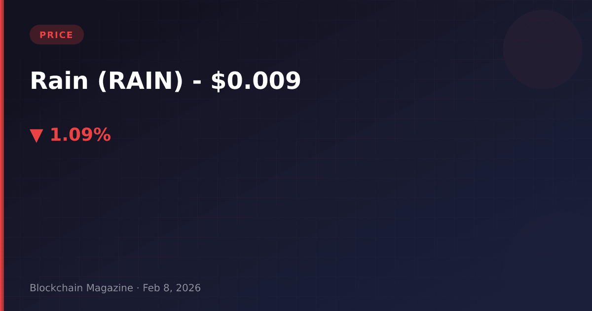 Rain (rain) price today, live chart & market cap | rain to usd converter