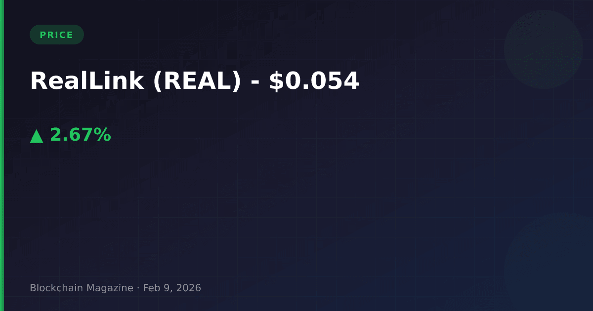 Reallink (real) price today, live chart & market cap | real to usd converter