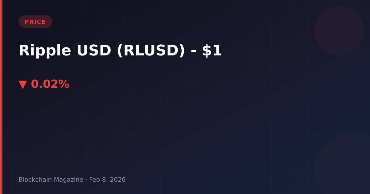 Ripple usd (rlusd) price today, live chart & market cap | stablecoin analysis