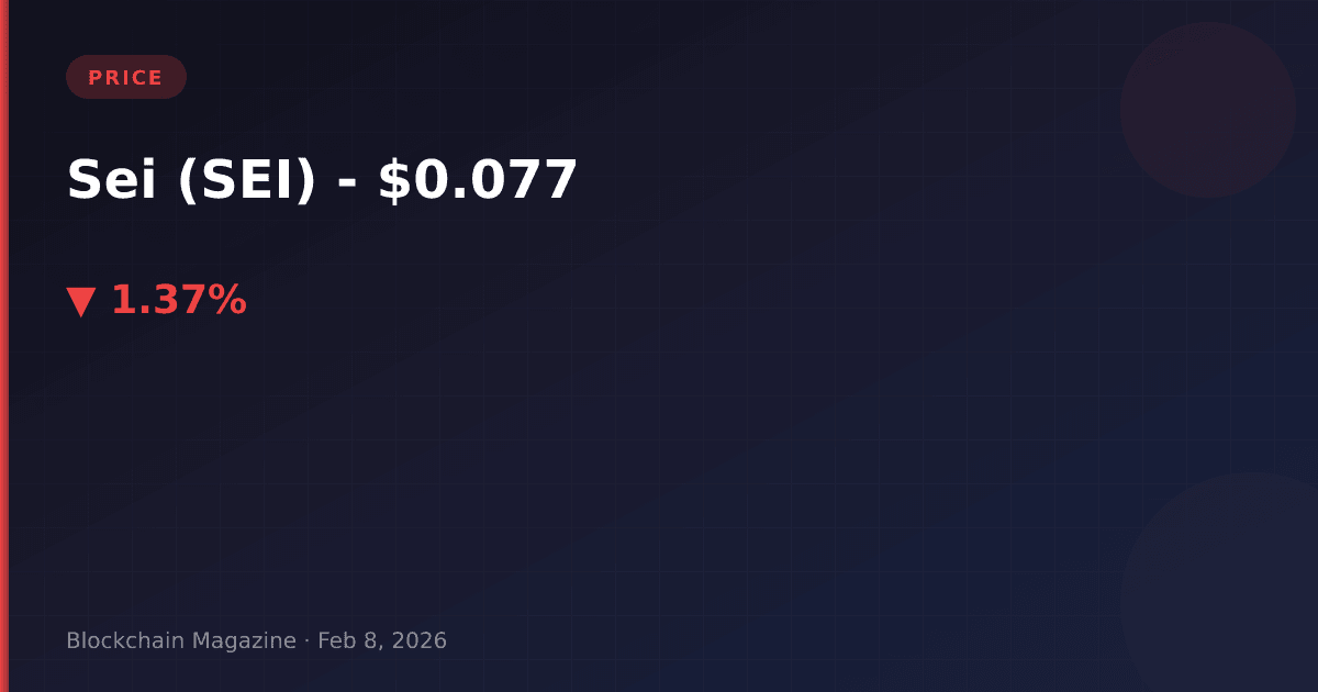 Sei (sei) price today, live chart & market cap | sei to usd converter