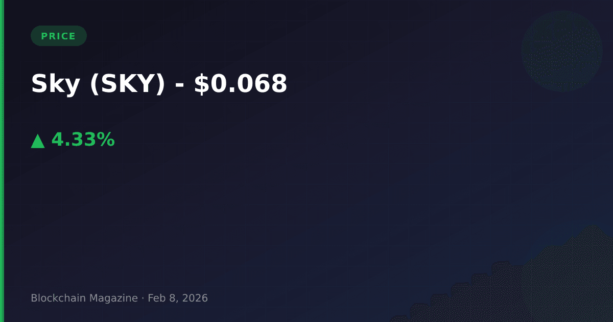 Sky (sky) price today: $0. 067853 usd | live chart & market cap analysis