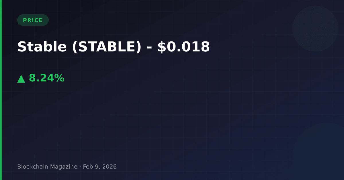 Stable (stable) price today, live chart & market cap | stable to usd converter