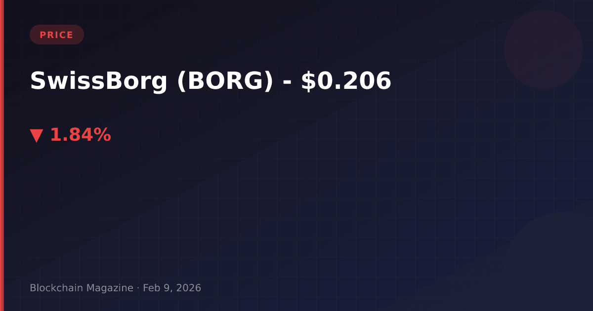 Swissborg (borg) price today, live chart & market cap | borg to usd converter