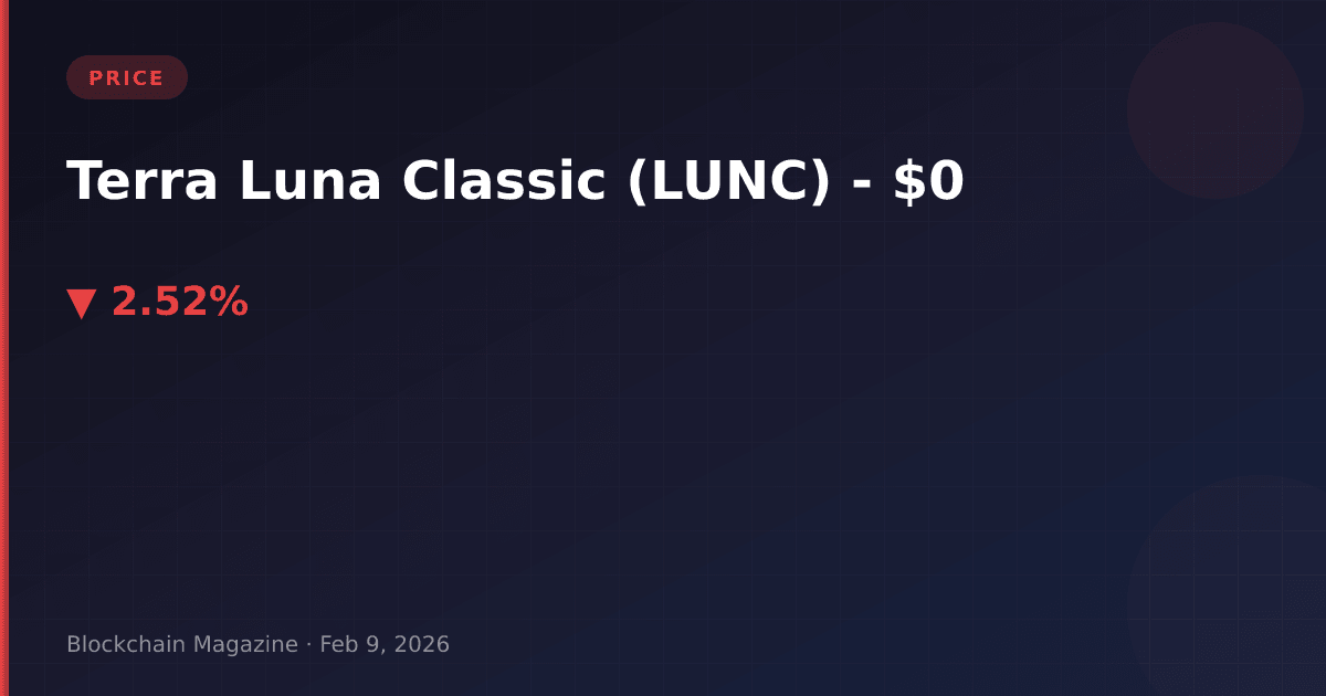 Terra luna classic (lunc) price today, chart & market cap | live lunc to usd converter