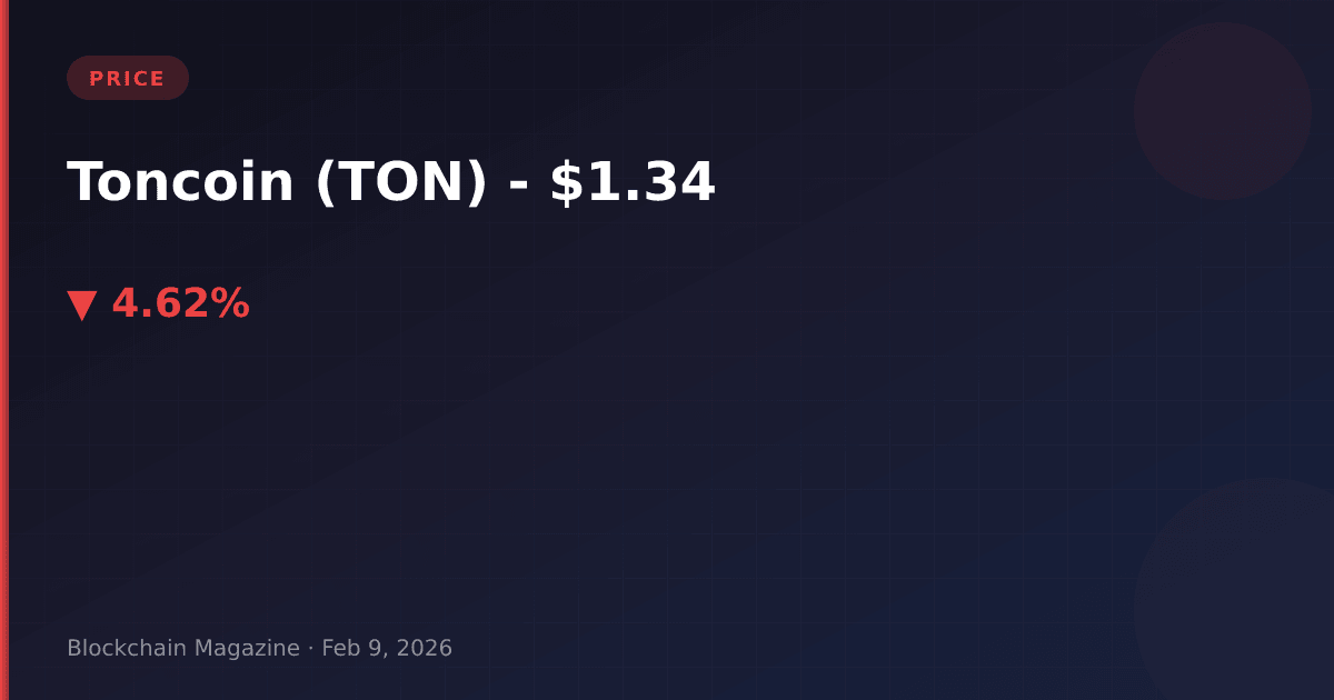 Toncoin (ton) price today, live chart & market cap | ton to usd 2026