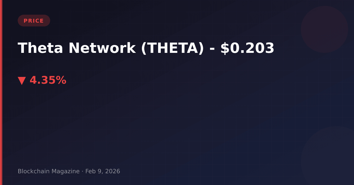 Theta network (theta) price today, live chart & market cap | theta to usd converter