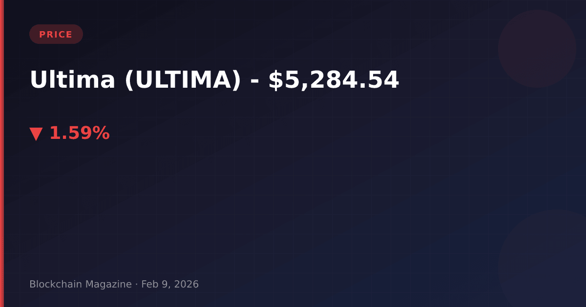 Ultima (ultima) price today, live chart & market cap | ultima to usd converter