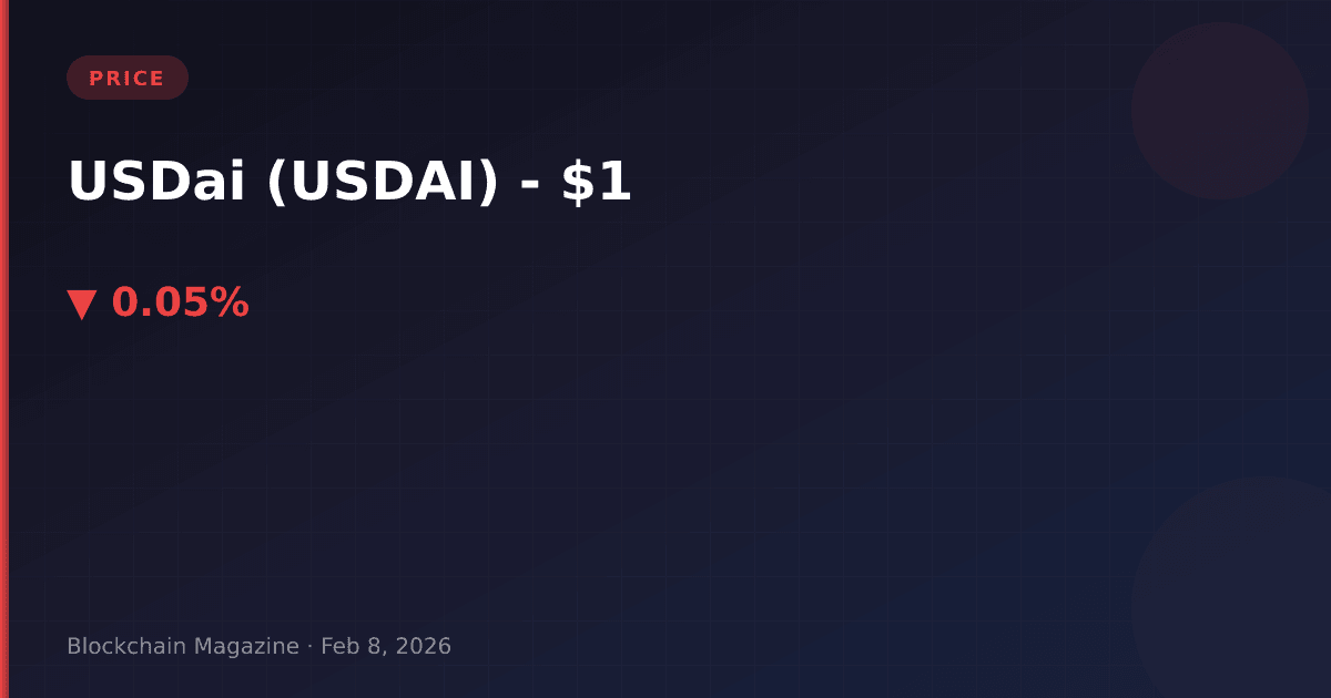 Usdai (usdai) price today, live chart & market cap | usdai to usd converter