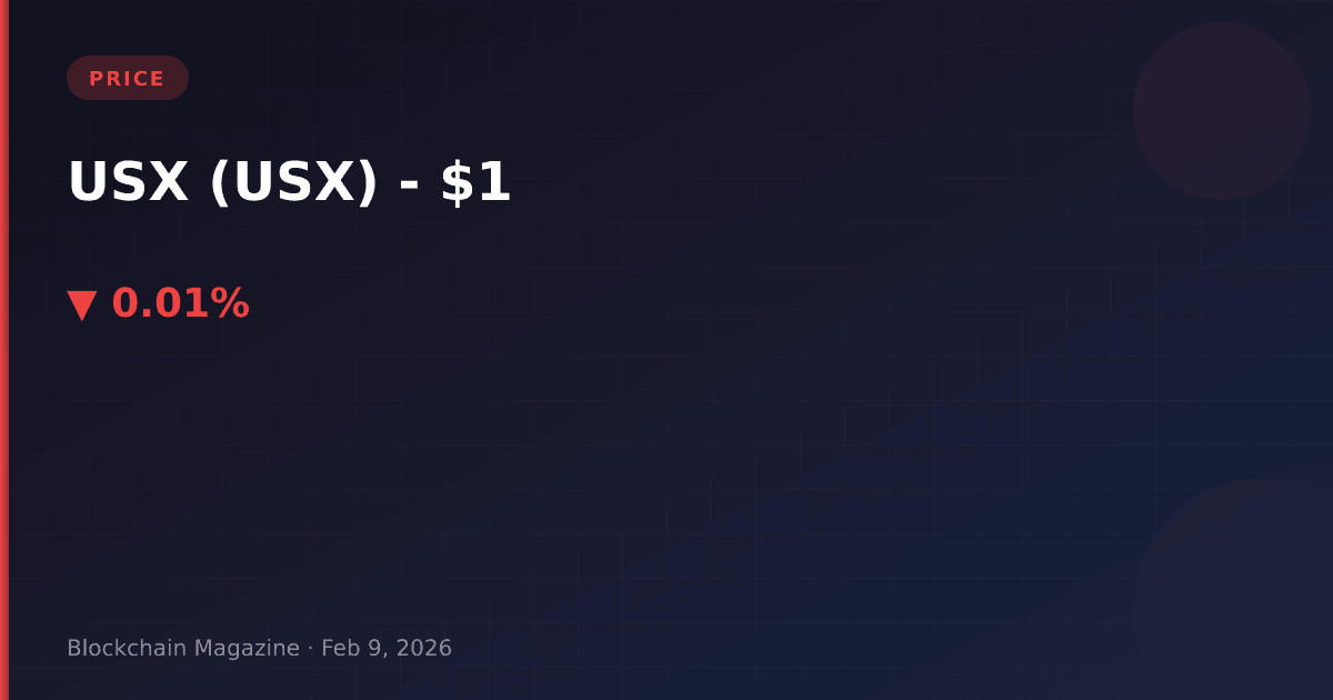 Usx price today: usx to usd live chart, market cap & price prediction 2026