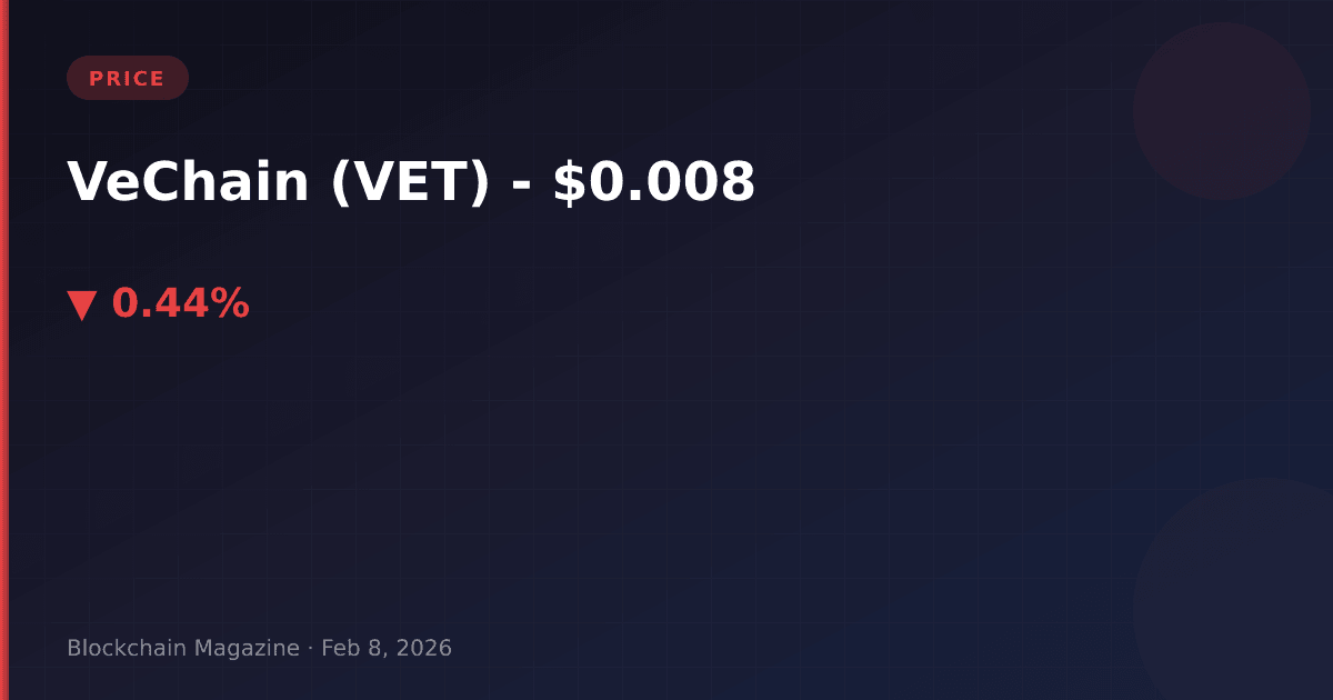 Vechain (vet) price today, live chart & market cap | vet to usd converter