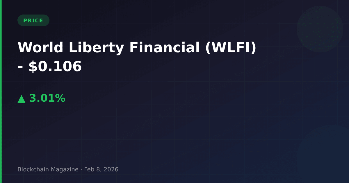 World liberty financial (wlfi) price today, chart & market cap | live wlfi to usd