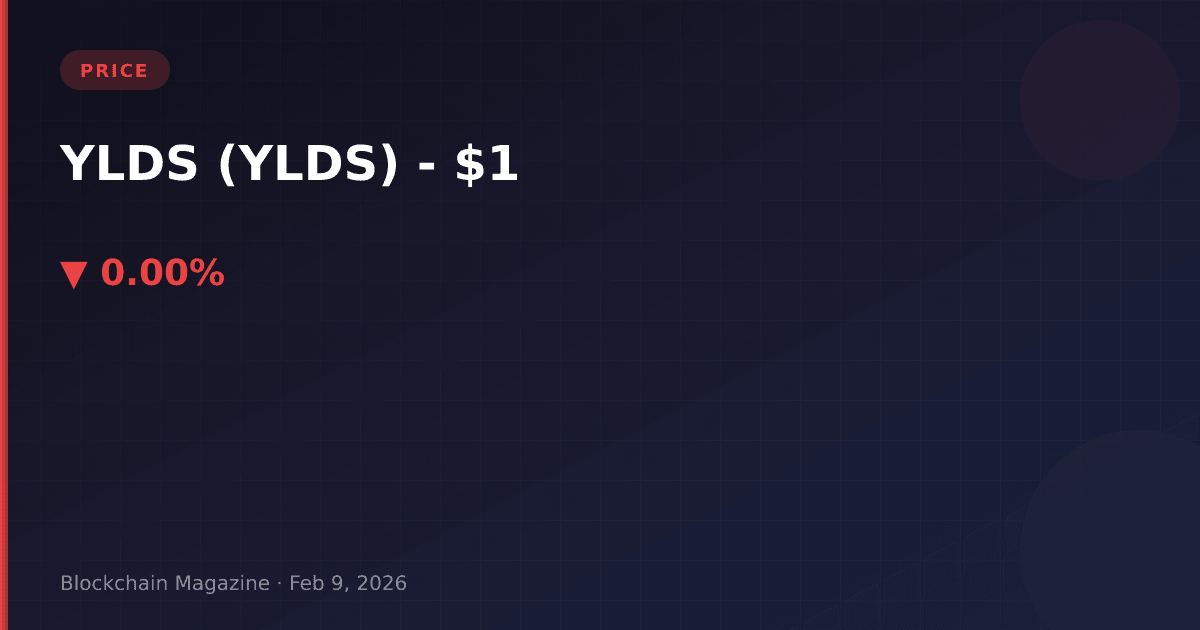 Ylds price today: real-time ylds to usd chart & market analysis | $0. 999829