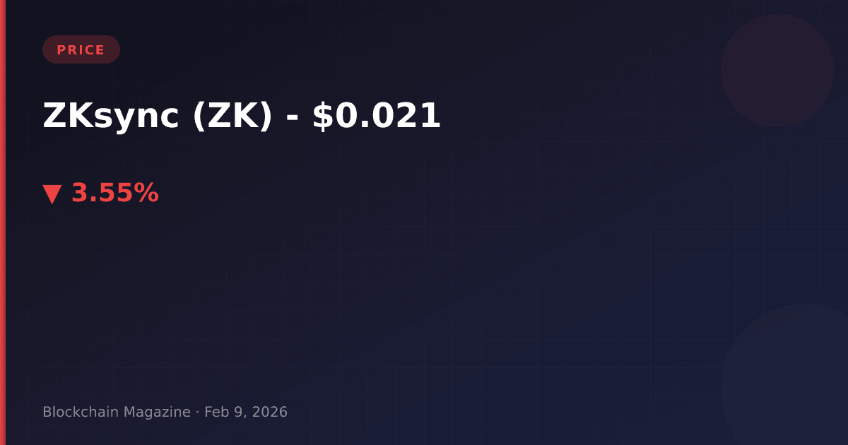 Zksync (zk) price today: live chart, market cap & zk to usd converter | real-time data